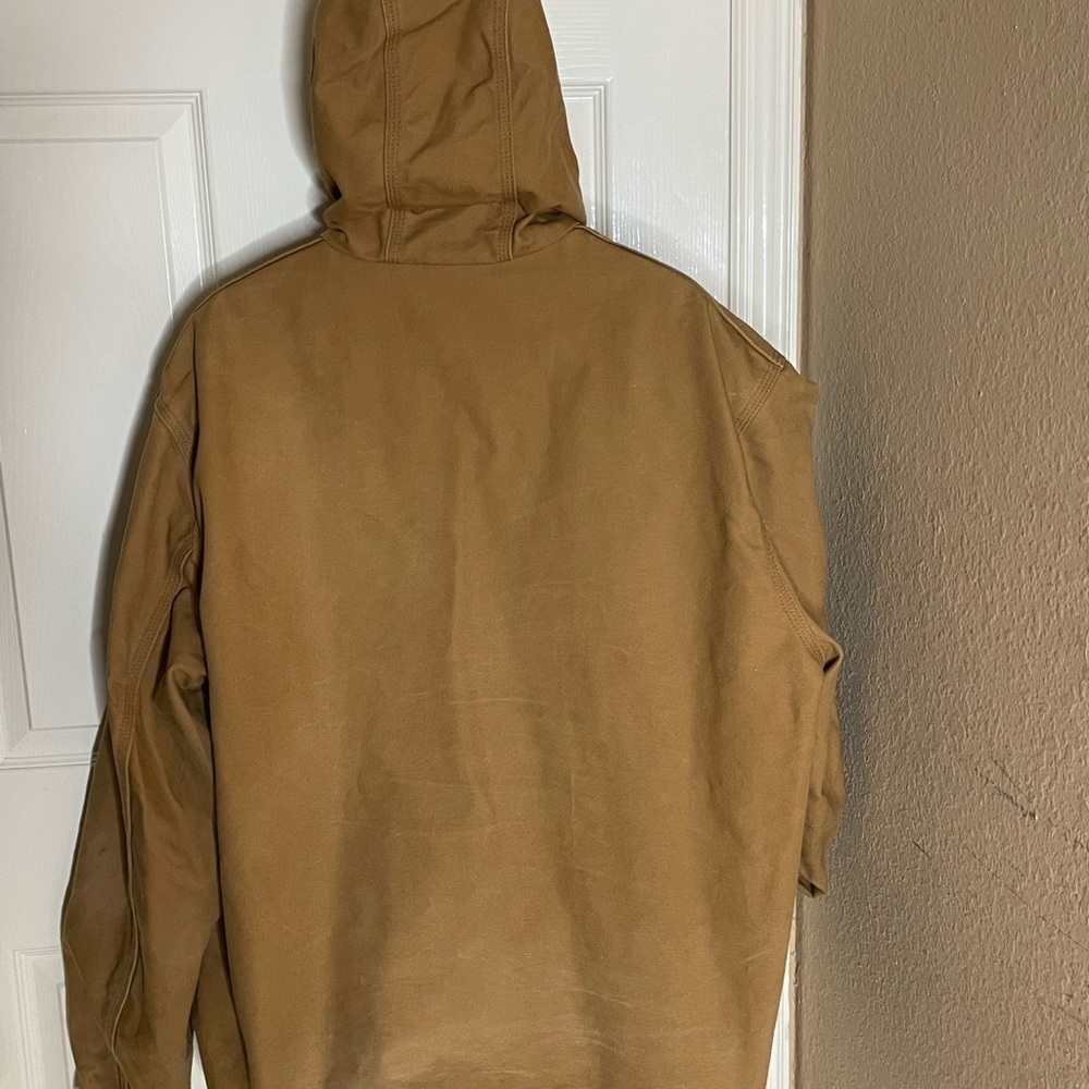 Carhartt Active Jacket Y2K Mesh Lined Full-Zip Hooded Coat, Brown Tan, Mens XL   - Picture 9 of 14